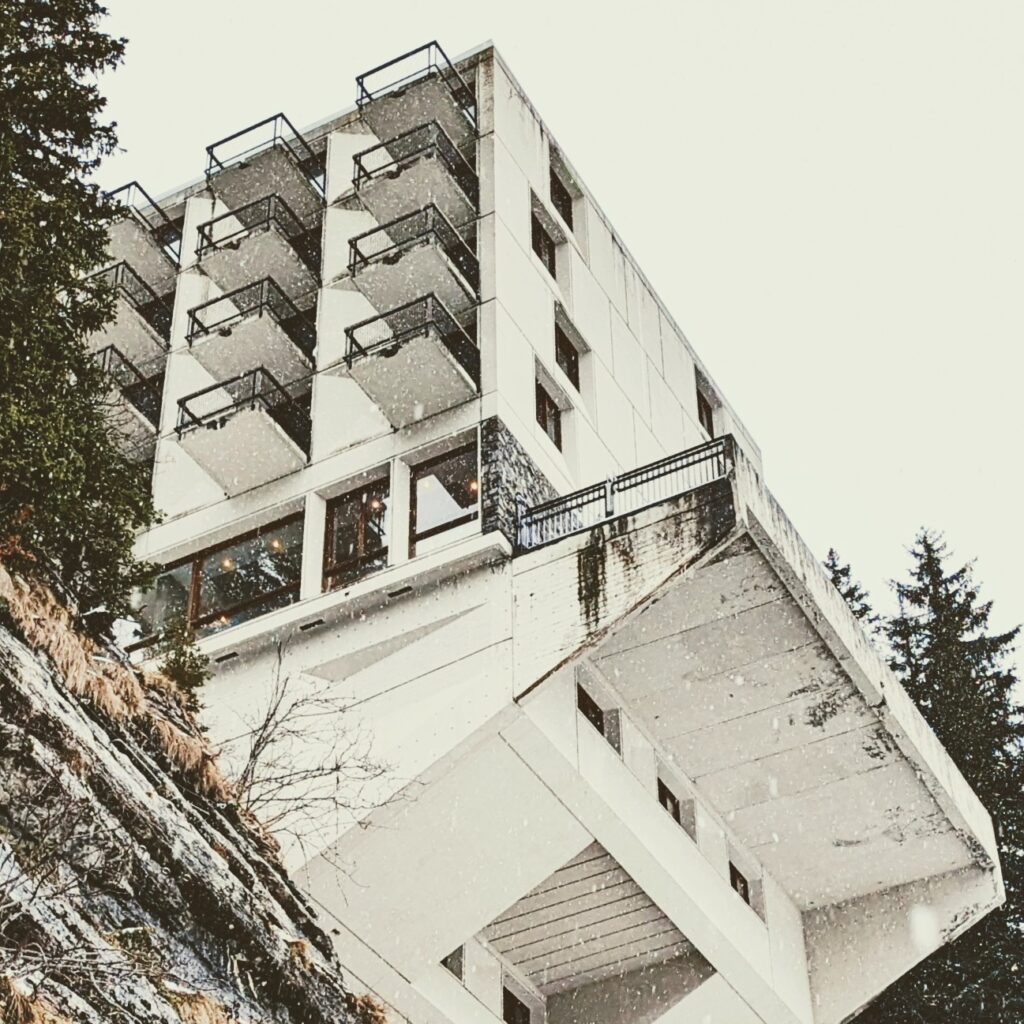 The famous Flaine Hotel - an architectural masterpiece